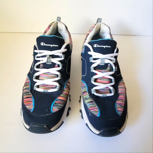 Champion Women's Margaret Sneakers size 7.5 W navy/multicolored - Picture 2 of 6